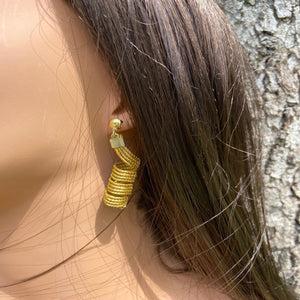 Capim Dorado espiral Earrings