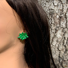 Load image into Gallery viewer, Green Melon seeds Stud Earrings