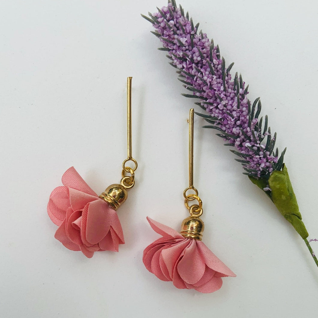 Fabric earrings *Flor Rose*