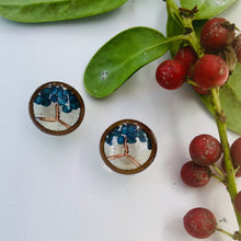 Load image into Gallery viewer, Blue life tree Stud Earrings