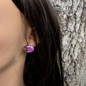 Purple life tree Stud Earrings