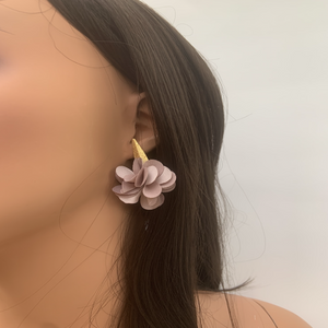 Fabric earrings *Lila rose*
