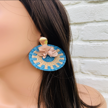 Load image into Gallery viewer, MS BlueIraca Palm Earrings