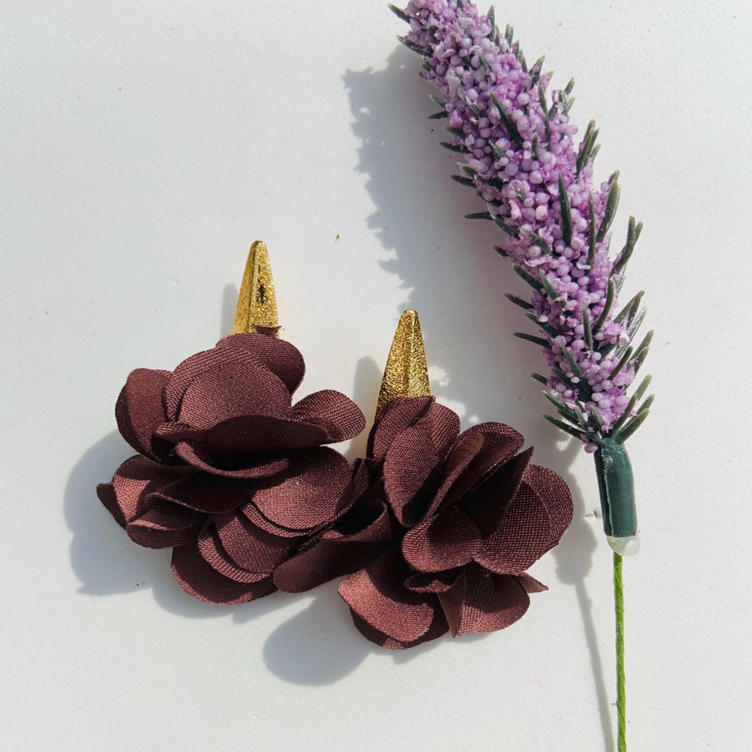 Fabric earrings *Purple*