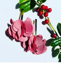 Load image into Gallery viewer, Fabric earrings *Flor pink*