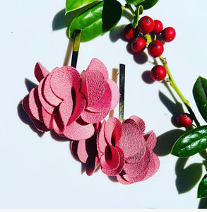 Fabric earrings *Flor pink*